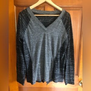 Prana Black and Gray Striped open backed Women's Top